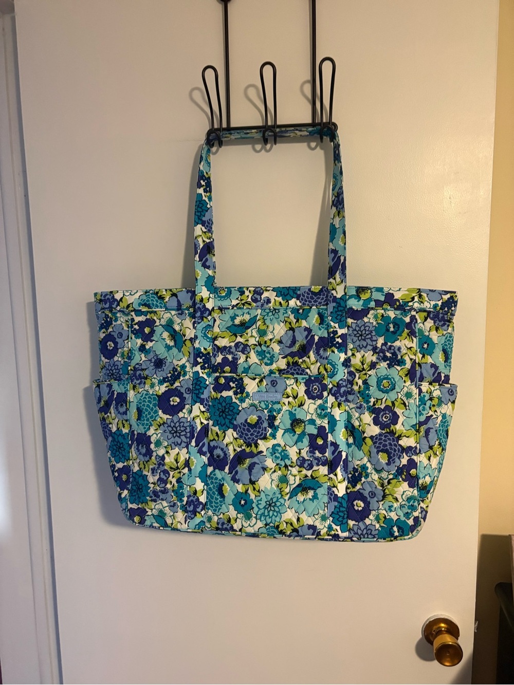 Vera Bradley Blueberry Blooms quilted floral tote
